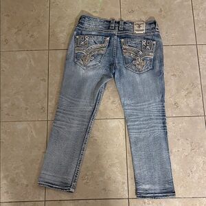 Rock Revival Blue Denim with White Accents